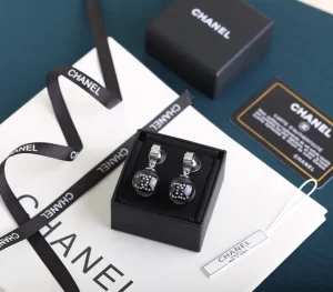 Luxury Womens Jewelry Chanel Earring Chanel CC Black Ball Earrings A152PP150 AA170256