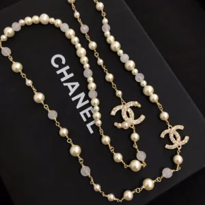 Luxury Womens Jewelry Chanel Necklace Chanel Pearls CC Long Necklace A39PP280 AA170626