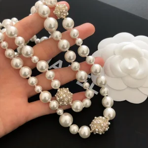 Luxury Womens Jewelry Chanel Necklace Chanel Pearls CC Long Necklace A39PP280 AA170627