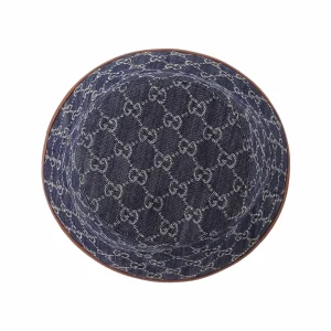 Luxury Womens Hat Gucci GG Canvas Bucket Hat in Blue A155PP280 AA171979