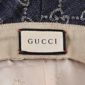 Luxury Womens Hat Gucci GG Canvas Bucket Hat in Blue A155PP280 AA171979