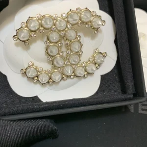 Chanel Brooch Chanel Diamonds CC Logo Brooch 