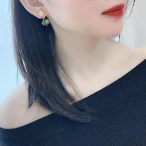 Luxury Womens Jewelry Dior Earring Dior 2022 Dream Earrings Green A205PP140 AA172996