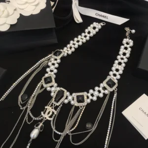 Luxury Womens Jewelry Chanel Necklace Chanel Pearls Tassel Necklace A39PP380 AA173611