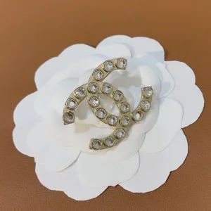 Chanel Brooch Chanel Diamonds CC Logo Brooch 
