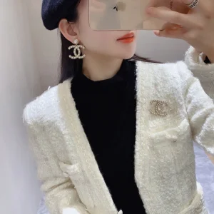 Luxury Womens Jewelry Chanel Earring Chanel Pearls CC Logo Earring A205PP170 AA174138