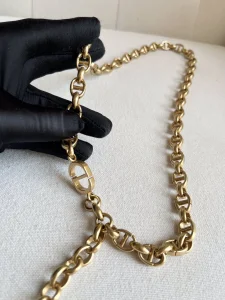 Replica Womens Belts Dior Caro Chain Belt in Shiny Gold A175PP380 AA174571