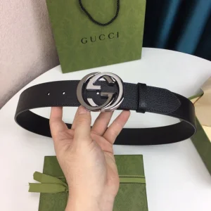 Gucci Interlocking G Leather Belt Black 40MM 