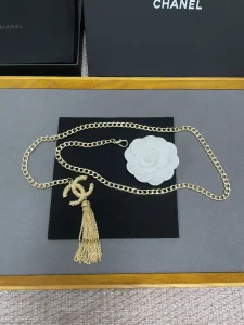 Luxury Womens Belts Chanel 2022 Chain Belts in Gold CC Tassel A175PP280 AA176080