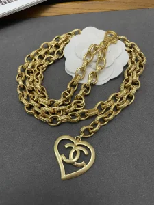 Luxury Womens Belts Chanel 2022 Chain Belts with Gold CC Heart A175PP280 AA176078
