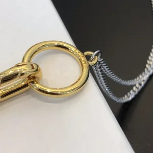 Replica Womens Jewelry Loewe Padlock Pendant Necklace Gold A39PP140 AA178066
