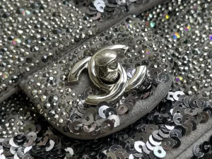 Replica Womens Handbags Chanel 2022 Mini Flap Bag in Sequin 20CM A103PP1080 AA178526