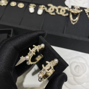 Replica Womens Jewelry Chanel Crystals CC Open Cut Earrings A152PP120 AA178641