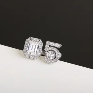 Chanel Crystal N5 Rings 