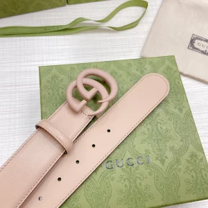 Replica Womens Belts Gucci GG Marmont Wide Belt in Rose Beige 40MM A175PP240 AA179871