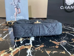 Replica Womens Handbags Chanel 2022 Quilted CC Logo Flap Bag Black A149PP1180 AA179846