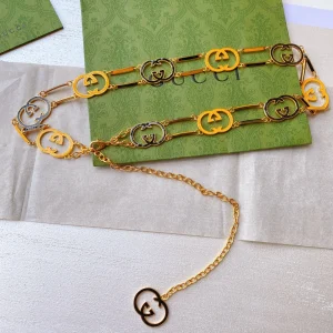 Gucci Multi Inlocking G Link Belt Gold 