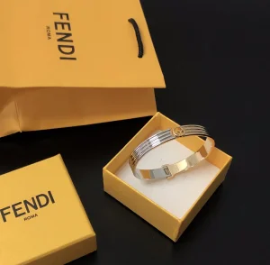 Replica Womens Jewelry Fendi F IS Fendi Gold and Palladium Bracelet A39PP140 AA180619