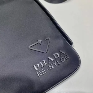 Replica Mens Handbags Prada Black Re Nylon Messenger Bag 22x26CM A104PP680 AA182135