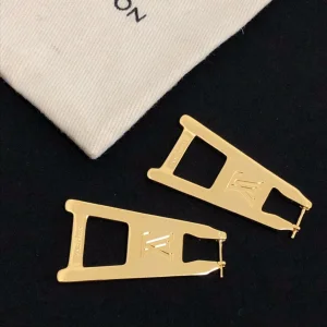 Replica Womens Jewelry Louis Vuitton Aretes LV Zip Gold Earrings A39PP130 AA184223