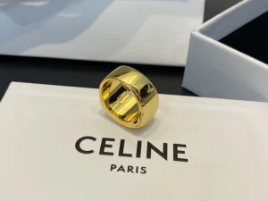 Replica Womens Jewelry Celine Gold Triomphe Bold Rings A39PP110 AA184507