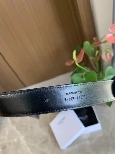 Replica Womens Belts Celine Triomphe Black Calf Leather Belt 25MM A175PP240 AA187258