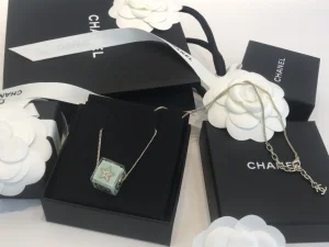 Replica Womens Jewelry Chanel Dice Pendant Necklace in Green A39PP180 AA187120
