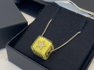 Replica Womens Jewelry Chanel Dice Pendant Necklace in Yellow A39PP180 AA187119