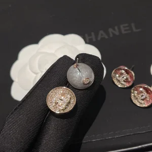 Replica Womens Jewelry Chanel Crystals CC Round Earrings A173PP180 AA191971