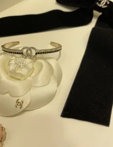 Essenceofluxury Womens Jewelry Chanel Crystals CC Open Cut Cuff Bracelet A152PP180 AA192748
