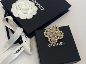 Replica Womens Jewelry Chanel Crystals CC Logo Brooch A39PP180 AA193037