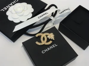 Essenceofluxury Womens Jewelry Chanel Crystals CC Logo Brooch A39PP180 AA194562