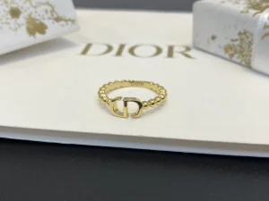 Essenceofluxury Womens Jewelry Dior Petit CD Gold Rings A39PP100 AA194558