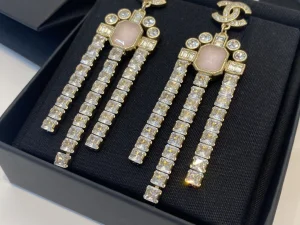 Essenceofluxury Womens Jewelry Chanel Crystals CC Logo Diamonds Earrings A39PP280 AA196724