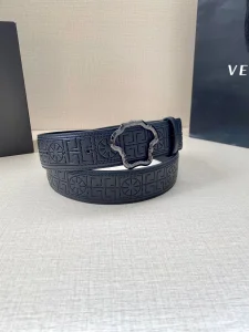 Versace Palazzo Medusa Leather Belt Black 40MM 