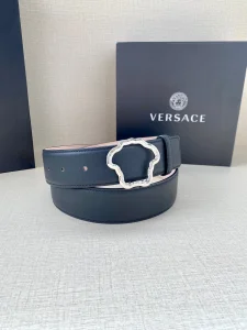 Versace Palazzo Medusa Leather Belt Black 40MM 
