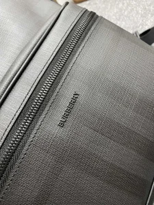 Essenceofluxury Mens Handbags Burberry Check Backpack in Black 42x14x30CM A196PP980 AA197897