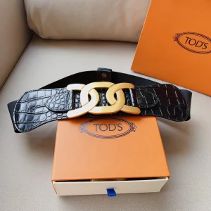 Essenceofluxury Womens Belts Tods Kate Belt in Black 75MM A175PP340 AA198455