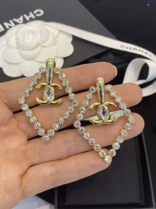 Chanel Gold CC Logo Crystals Earrings AB9927 