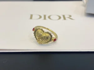 Essenceofluxury Womens Jewelry Dior Gold Heart Rings A39PP100 AA203897