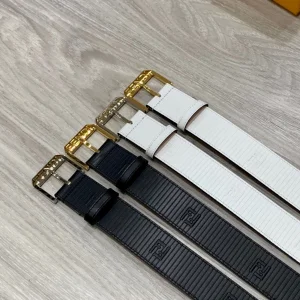 Fendi Black Leather Belt 38MM