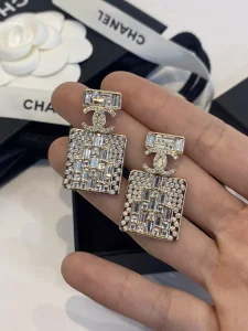 Chanel Crystal CC Bottle Earrings