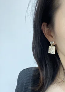 Chanel Crystal CC Bottle Earrings