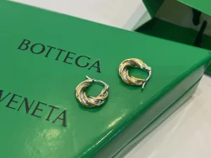 Bottega Veneta Pillar Hoop Earrings