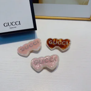 Gucci Crystal Logo PVC Hair Clip