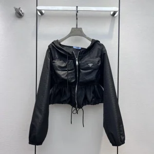 Prada Black Re Nylon Hooded Jacket