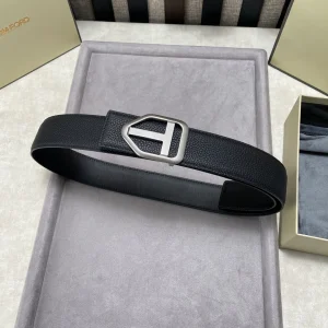 Tom Ford T Buckle Leather Belt Black 38MM