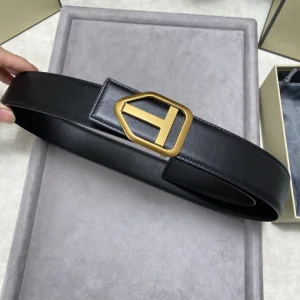 Tom Ford T Buckle Leather Belt Black 38MM