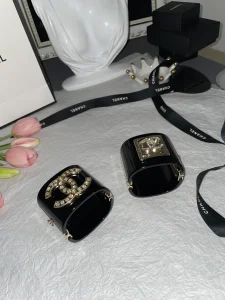 Chanel Crystal CC Black Bracelet
