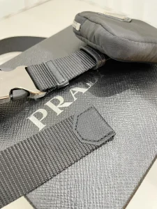 Prada Black Nylon Belt with Pouch 35MM